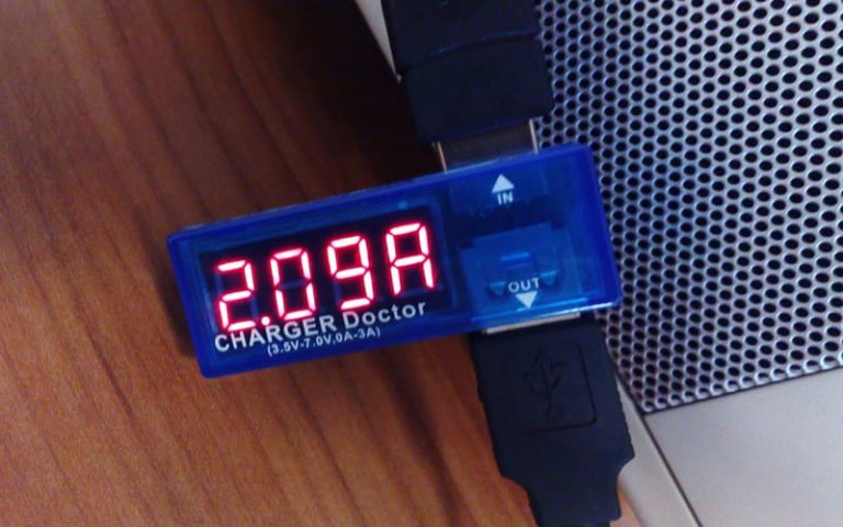 mesure du courant sur une prise usb